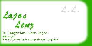 lajos lenz business card